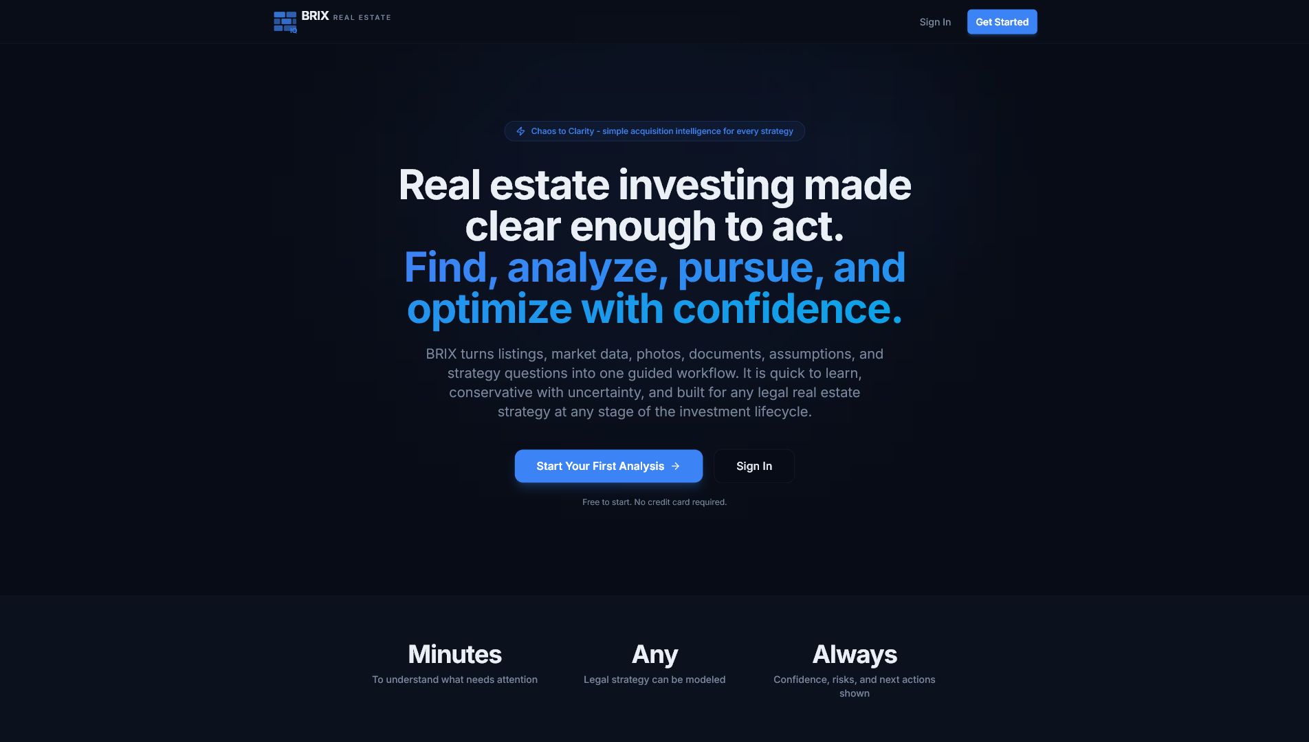 BRIX Real Estate product screen