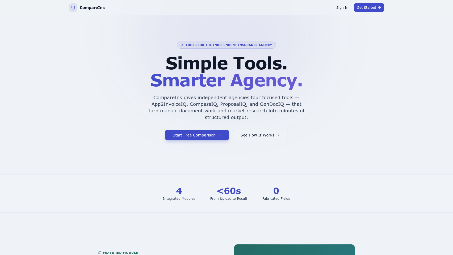 CompareIns independent insurance agencies — preview